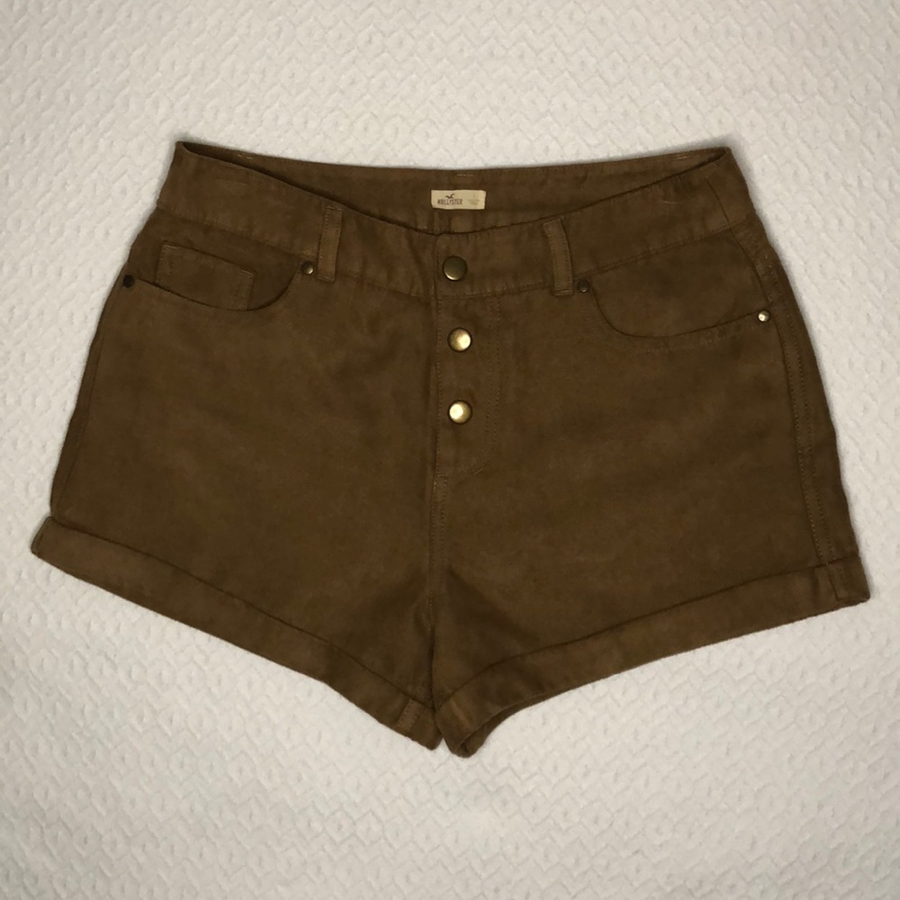 Hollister Suede Brown Shorts Sz1